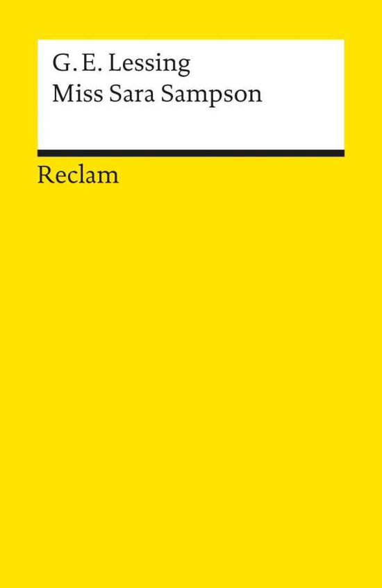 Cover for Gotthold Ephraim Lessing · Reclam UB 00016 Lessing.Miß S.Sampson (Buch)