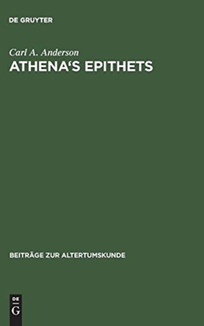 Cover for Anderson · Athena's Epithets (Bok) (1995)
