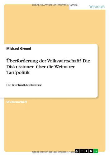 Cover for Greuel · Überforderung der Volkswirtschaf (Book) [German edition] (2009)