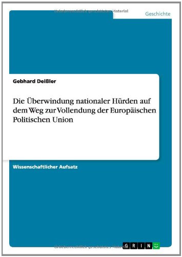 Cover for Deißler · Die Überwindung nationaler Hürd (Book) [German edition] (2014)