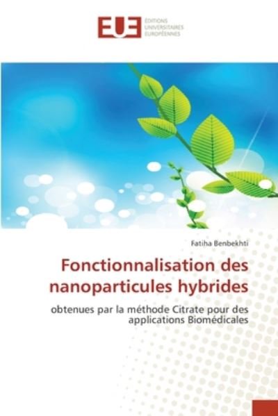 Cover for Benbekhti · Fonctionnalisation des nanopa (Bog) (2020)