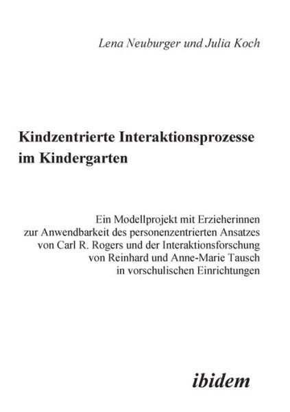 Cover for Neuburger · Kindzentrierte Interaktionspr (Bog) (2005)