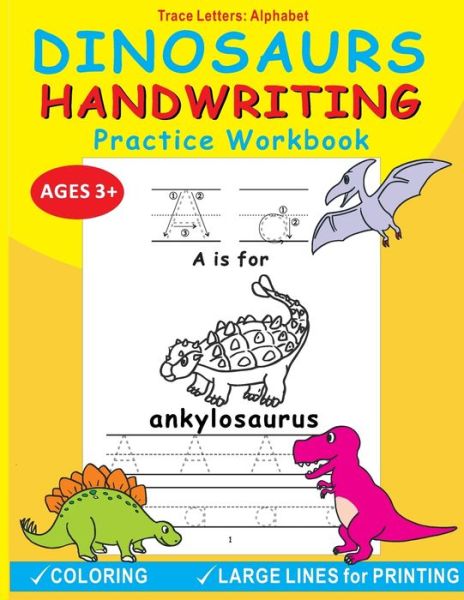 Cover for Mj Learning · Dinosaurs Handwriting Practice Workbook (Paperback Book) (2021)