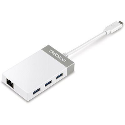 Cover for Usb · TRENDnet Hub USB-C zu Gigabit Ethernet und 3x USB (TILBEHØR) (2024)