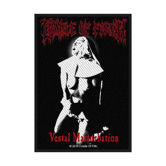 Cradle Of Filth Standard Woven Patch: Vestal Masturbation - Cradle Of Filth - Fanituote - PHD - 5055339792169 - maanantai 19. elokuuta 2019