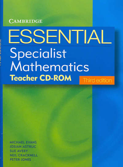 Cover for Michael Evans · Essential Specialist Mathematics Third Edition Teacher CD-Rom - Essential Mathematics (CD-ROM) [Teacher's edition] (2006)