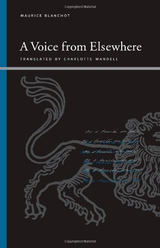 Cover for Maurice Blanchot · A Voice from Elsewhere (Suny Series, Insinuations Philosophy, Psychoanalysis, Literature) (Taschenbuch) (2007)