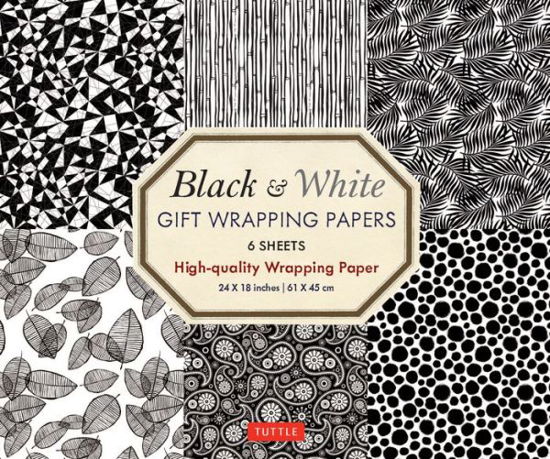 Cover for Tuttle Publishing · Black and White Gift Wrapping Papers - 6 sheets: 6 Sheets of High-Quality 18 x 24 inch Wrapping Paper (Taschenbuch) (2018)