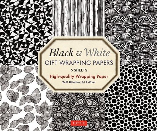 Cover for Tuttle Publishing · Black and White Gift Wrapping Papers - 6 sheets: 6 Sheets of High-Quality 18 x 24 inch Wrapping Paper (Paperback Bog) (2018)