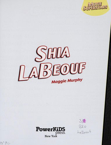 Cover for Maggie Murphy · Shia LaBeouf (Book) [1st edition] (2011)