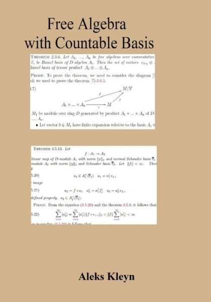 Cover for Aleks Kleyn · Free Algebra with Countable Basis (Pocketbok) (2013)