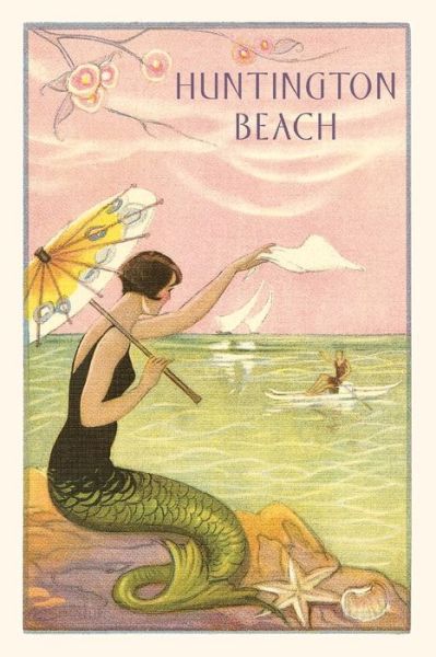 Cover for Found Image Press · The Vintage Journal Mermaid with Parasol, Huntington Beach (Paperback Book) (2022)