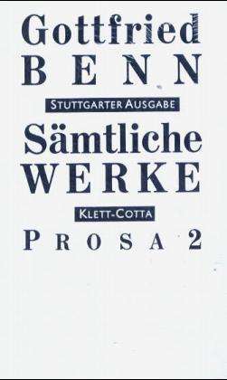 Cover for Gottfried Benn · SÃ¤mtl.werke,stuttg.ausg.4 Prosa (Book)