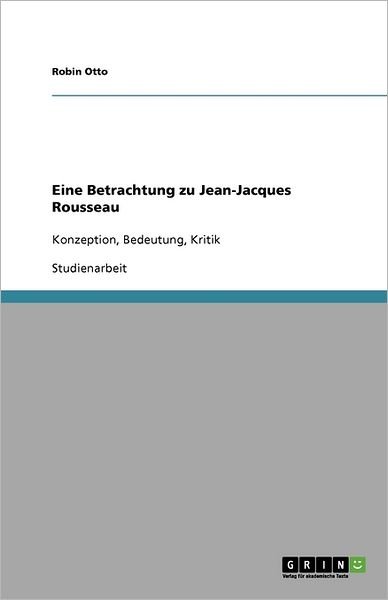 Cover for Otto · Eine Betrachtung zu Jean-Jacques R (Buch) (2010)