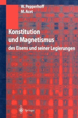 Cover for Werner Pepperhoff · Konstitution Und Magnetismus (Paperback Bog) [Softcover Reprint of the Original 1st Ed. 2000 edition] (2011)