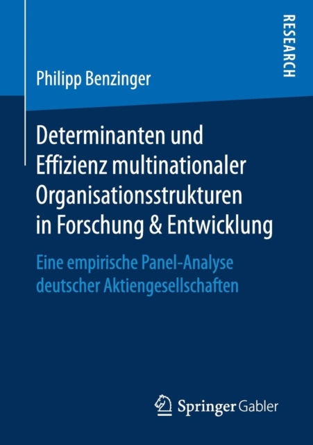 Cover for Benzinger · Determinanten und Effizienz m (Book) (2017)