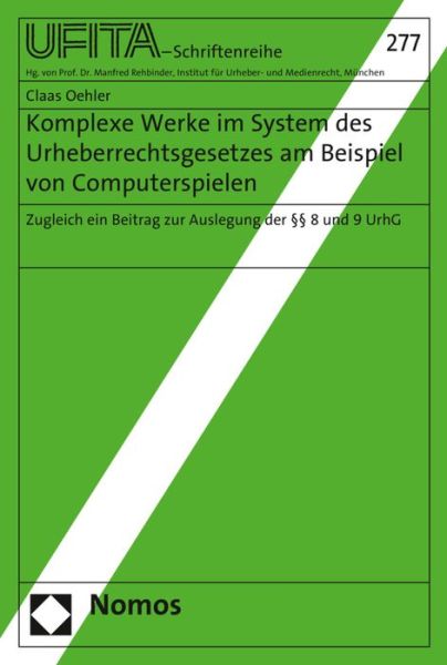 Cover for Oehler · Komplexe Werke im System des Urh (Book) (2016)