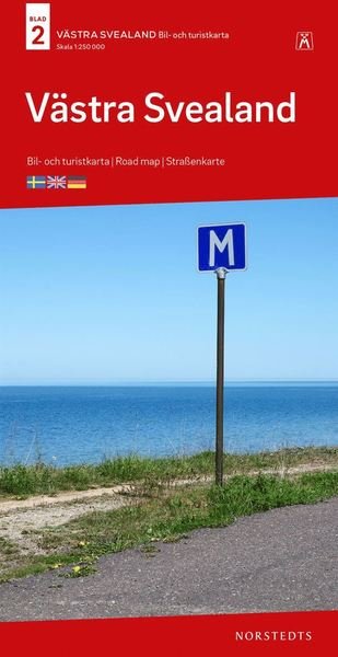 Cover for Norstedts · Bil- &amp; turistkartan: Västra Svealand : bil- och turistkarta - road map - Straßenkarte (Hardcover bog) (2018)