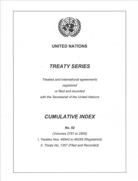 Cover for United Nations · Treaty Series Cumulative Index Number 52 (Paperback Book) (2017)
