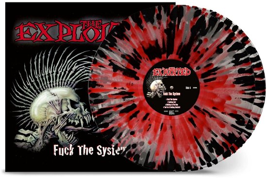Cover for Exploited · Fuck the System (Clear W Red &amp; (LP) (2024)