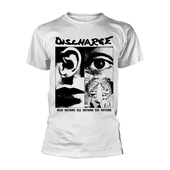 Cover for Discharge · Hear Nothing (White) (T-shirt) [size XXXL] [White edition] (2019)