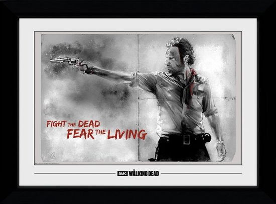 Cover for Walking Dead (The) · Walking Dead (The) - Rick (30Mm Black) (Stampa In Cornice 50x70 Cm) (Toys)