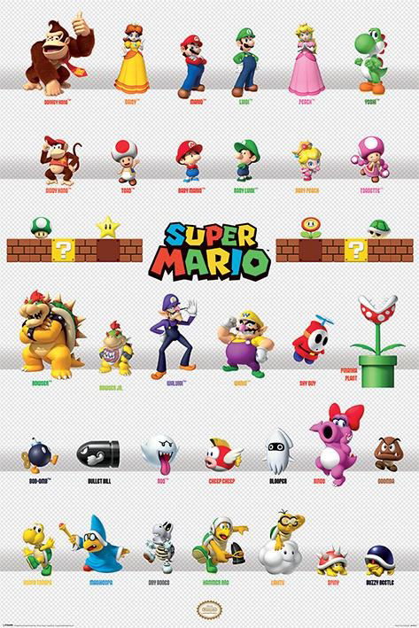 NINTENDO - Super Mario Character - Poster 61x91.5c - Figurine - Merchandise - Pyramid Posters - 5050574345170 - 