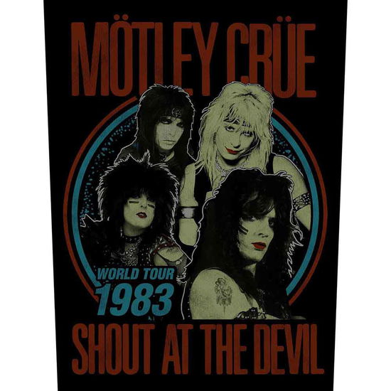 Motley Crue Back Patch: Shout at the Devil World Tour 83 - Mötley Crüe - Fanituote - PHD - 5055339794170 - maanantai 19. elokuuta 2019