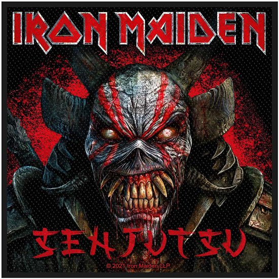 Iron Maiden Standard Woven Patch: Senjutsu Back Cover (Retail Pack) - Iron Maiden - Produtos - PHD - 5056365714170 - 4 de março de 2022