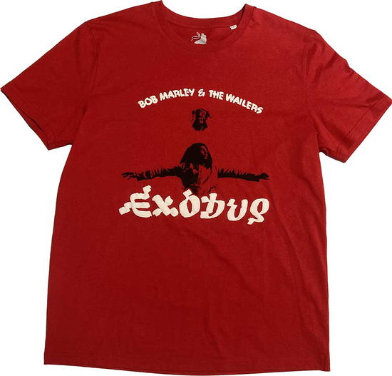 Cover for Bob Marley · Bob Marley Unisex T-Shirt: Exodus Arms Outstretched (Red) (Hi-Build) (T-shirt) [size L] (2024)