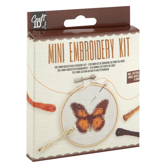 Cover for Craft Id · Craft Id - Mini Embroidery Kit - Butterfly (cr1710) (Legetøj)