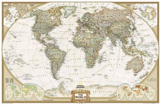 Cover for National Geographic Maps · World Executive, Enlarged &amp;, Tubed: Wall Maps World (Map) [2021st edition] (2012)