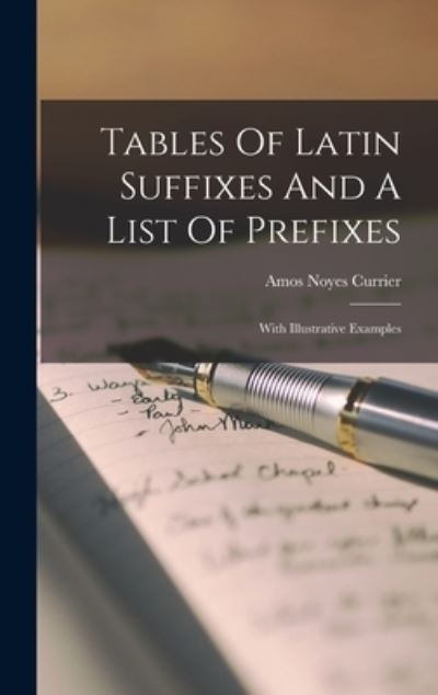 Cover for Amos Noyes Currier · Tables of Latin Suffixes and a List of Prefixes (Book) (2022)