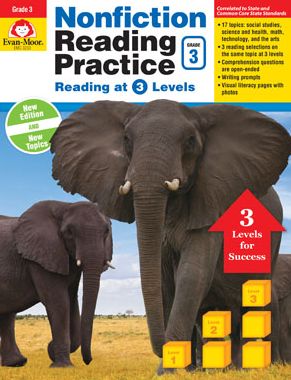 Cover for Evan-Moor Educational Publishers · Nonfiction Reading Practice, Grade 3 (Paperback Book) (2017)