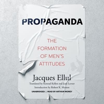 Cover for Jacques Ellul · Propaganda (MP3-CD) (2019)