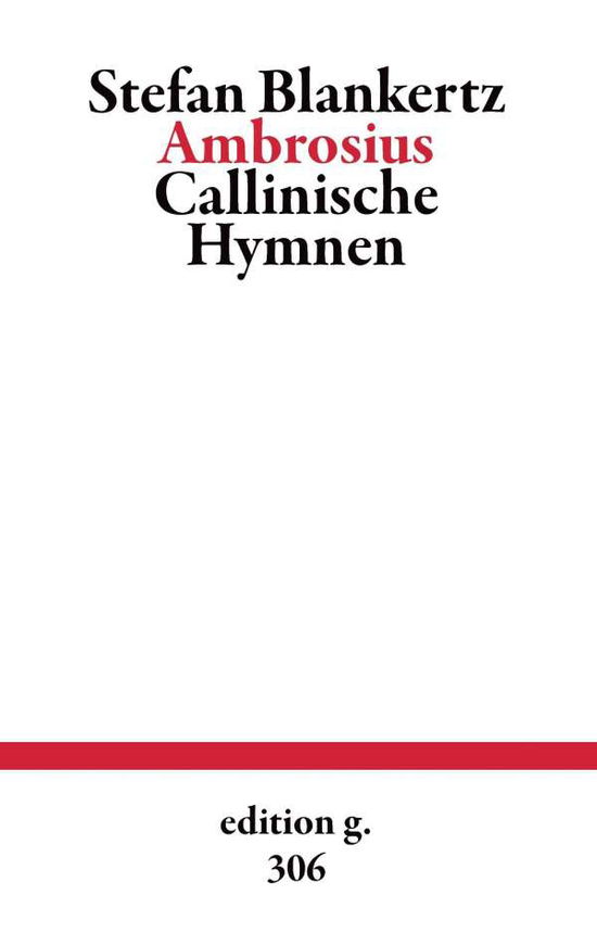 Cover for Stefan Blankertz · Ambrosius (Paperback Book) (2015)