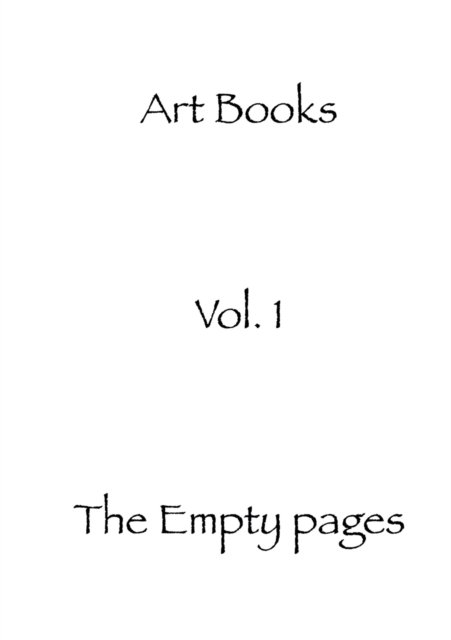 Cover for Art Books · The empty pages (Paperback Book) (2021)