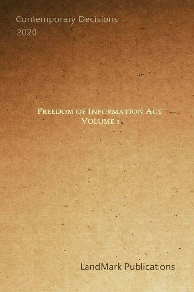 Cover for Landmark Publications · Freedom of Information Act (Paperback Book) (2020)