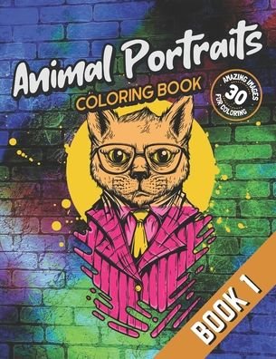 Cover for Rhu Creations · Animal Portraits Coloring Book - Book 1 (Pocketbok) (2020)