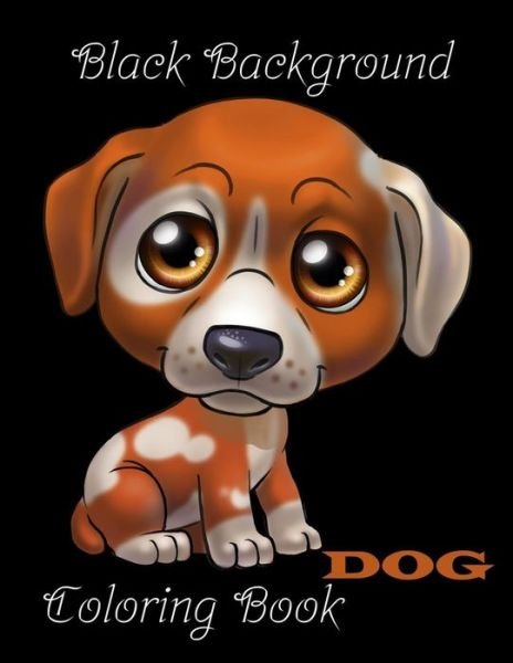 Cover for Flexi Lax · Dog coloring book black background: Kids Coloring Book Featuring Fun and Relaxing Dog Designs (Paperback Bog) (2021)