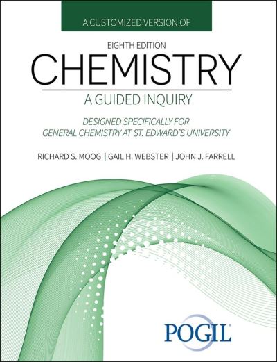 Cover for Rebecca Thompson · A Customized Version of Chemistry: A Guided Inquiry, Designed Specifically for General Chemistry at St. Edward's University (Paperback Book) [8 Revised edition] (2022)