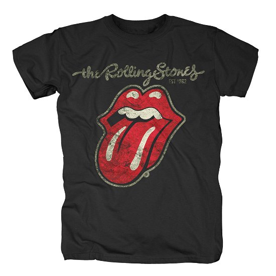Plastered Tongue,t-shirt,größe M,schwarz - The Rolling Stones - Merchandise -  - 0602577141171 - October 19, 2018