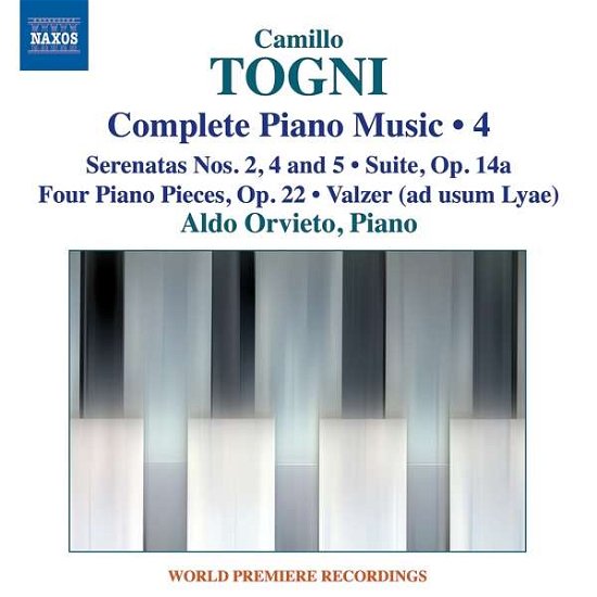 Camilio Togni: Complete Piano Music. Vol. 4 - Aldo Orvieto - Musiikki - NAXOS - 0747313343171 - perjantai 16. helmikuuta 2018