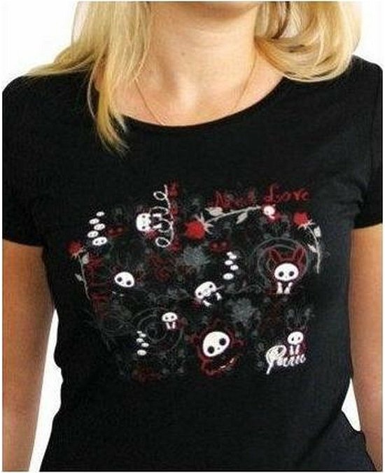 SKELANIMALS - T-Shirt DARK LOVE Femme Black Basic - Skelanimals - Merchandise - Abysse Corp - 3760116319171 - 7 februari 2019