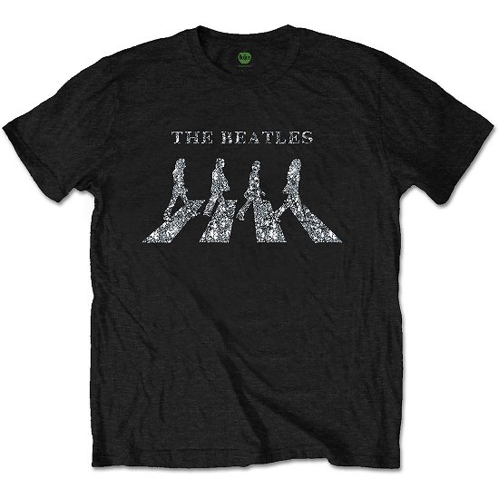 Cover for The Beatles · The Beatles Unisex T-Shirt: Crossing Crystals (Embellished) (T-shirt) [size S] [Black - Unisex edition]
