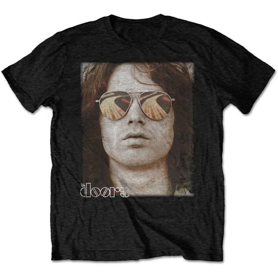 The Doors Unisex T-Shirt: Jim Face - The Doors - Gadżety - MERCHANDISE - 5056170687171 - 22 stycznia 2020