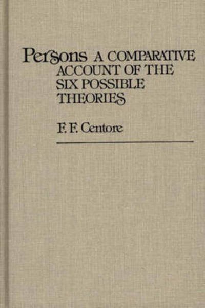 Persons: A Comparative Account of the Six Possible Theories - F. F. Centore - Böcker - Bloomsbury Publishing Plc - 9780313208171 - 5 november 1979