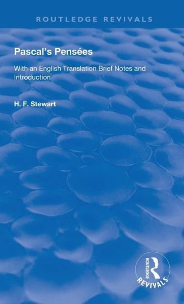 Cover for Blaise Pascal · Pascal's Pensees - Routledge Revivals (Inbunden Bok) (2019)