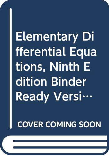 Cover for William E. Boyce · Elementary Differential Equations, Ninth Edition Binder Ready Version w/Binder Set (Loose-leaf) (2008)