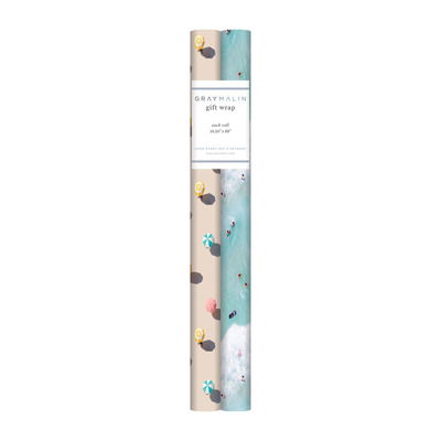 Gray Malin The Beach Birthday Gift Wrap Set - Sarah McMenemy - Böcker - Galison - 9780735358171 - 1 april 2019